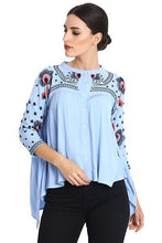 Load image into Gallery viewer, Rena Love Bat Sleeve Embroidered Blouse