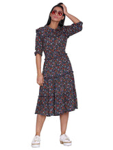 Load image into Gallery viewer, Rena Love Busy Printed Flared Dress