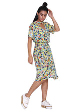 Load image into Gallery viewer, Rena Love Choker Cut Printed Dress