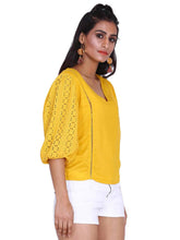 Load image into Gallery viewer, Rena Love Broderie Sleeve Detail Blouse
