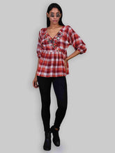 Load image into Gallery viewer, Rena Love Cruising Together Checks blouse