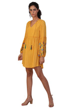 Load image into Gallery viewer, Rena Love Balloon Sleeve Embroidered Dress