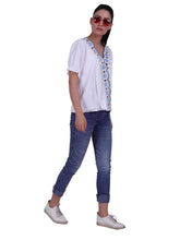 Load image into Gallery viewer, Rena Love Broderie Scalloped Edge Blouse