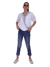 Load image into Gallery viewer, Rena Love Broderie Scalloped Edge Blouse