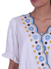 Load image into Gallery viewer, Rena Love Broderie Scalloped Edge Blouse