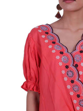 Load image into Gallery viewer, Rena Love Broderie Scalloped Edge Blouse