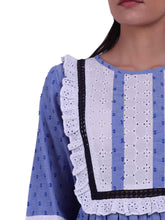 Load image into Gallery viewer, Rena Love Dobby Broderie Yoke Shift Dress