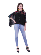 Load image into Gallery viewer, Rena Love Bat Sleeve Embroidered Blouse