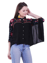 Load image into Gallery viewer, Rena Love Bat Sleeve Embroidered Blouse