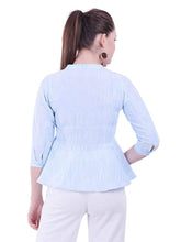 Load image into Gallery viewer, Rena Love Alana Embroidered peplum Blouse