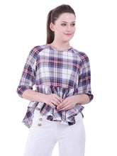 Load image into Gallery viewer, Rena Love All Over Check Blouse