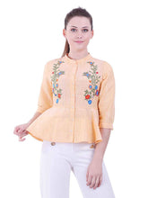 Load image into Gallery viewer, Rena Love Alana Embroidered peplum Blouse