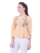 Load image into Gallery viewer, Rena Love Alana Embroidered peplum Blouse