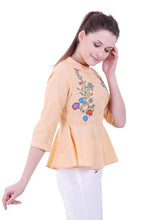 Load image into Gallery viewer, Rena Love Alana Embroidered peplum Blouse
