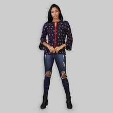 Load image into Gallery viewer, Rena Love Blue Floral Printed Top