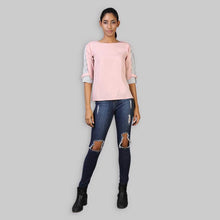 Load image into Gallery viewer, Rena Love Blush Pink Overlap Sleeve Top