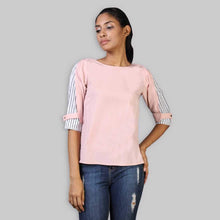 Load image into Gallery viewer, Rena Love Blush Pink Overlap Sleeve Top