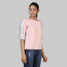Load image into Gallery viewer, Rena Love Blush Pink Overlap Sleeve Top