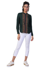 Load image into Gallery viewer, Rena Love Button Down Embroidered Blouse