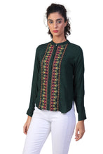Load image into Gallery viewer, Rena Love Button Down Embroidered Blouse