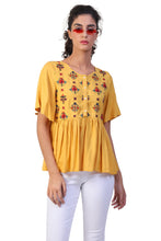 Load image into Gallery viewer, Rena Love Embroidered Peplum Top