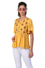 Load image into Gallery viewer, Rena Love Embroidered Peplum Top