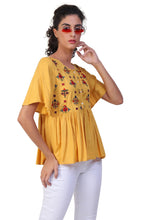 Load image into Gallery viewer, Rena Love Embroidered Peplum Top