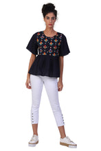 Load image into Gallery viewer, Rena Love Embroidered Peplum Top