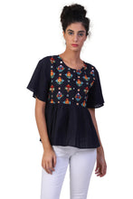 Load image into Gallery viewer, Rena Love Embroidered Peplum Top